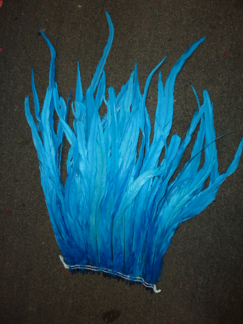 ROOSTER TAIL COQUE FEATHERS 16-18\" BLUE TURQUOISE